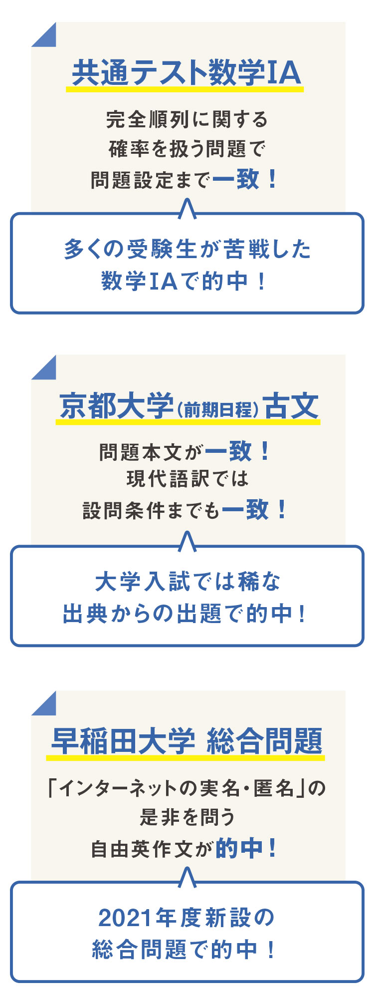 完成度抜群のテキスト・教材 | カリキュラムの特長 | 大学受験科