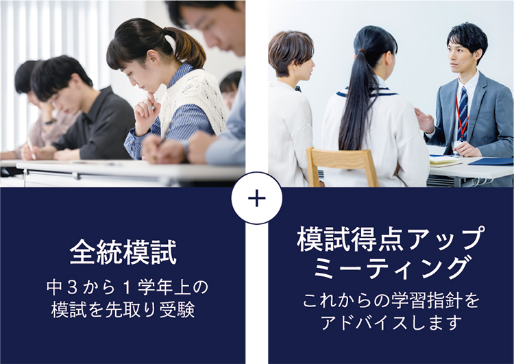 全統模試 中3から1学年上の模試を先取り受験 + 模試得点アップミーティング これからの学習指針をアドバイスします